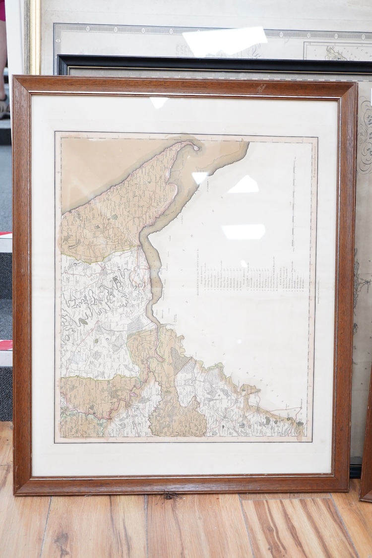 After Charles Smith (1768-1854), a set of four early 19th century engraved maps, A New Map of Yorkshire divided into Ridings & C, London, January 6th 1801, 51 x 64cm